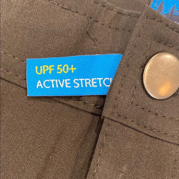 Surf & Swim Co. Short Hiking Swim E-Waist Utility Pockets Black Blue Size Large - Picture 3 of 14